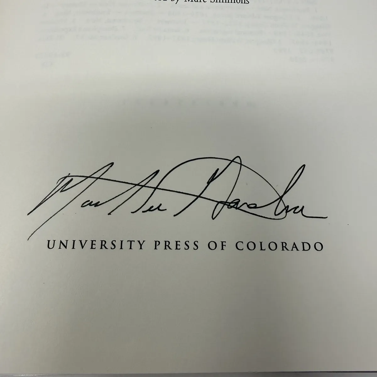 Close-up of the Mark L. Gardner signature in dark ink across the title-page text