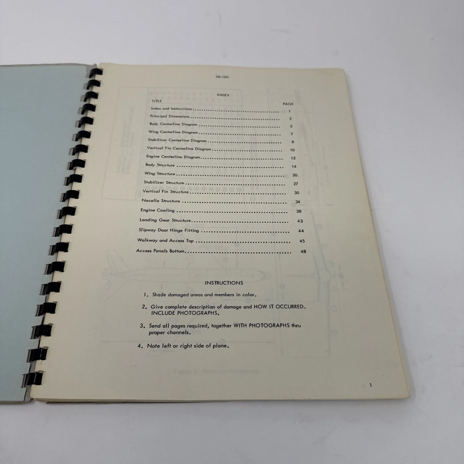 Interior page of the Boeing C-135 manual