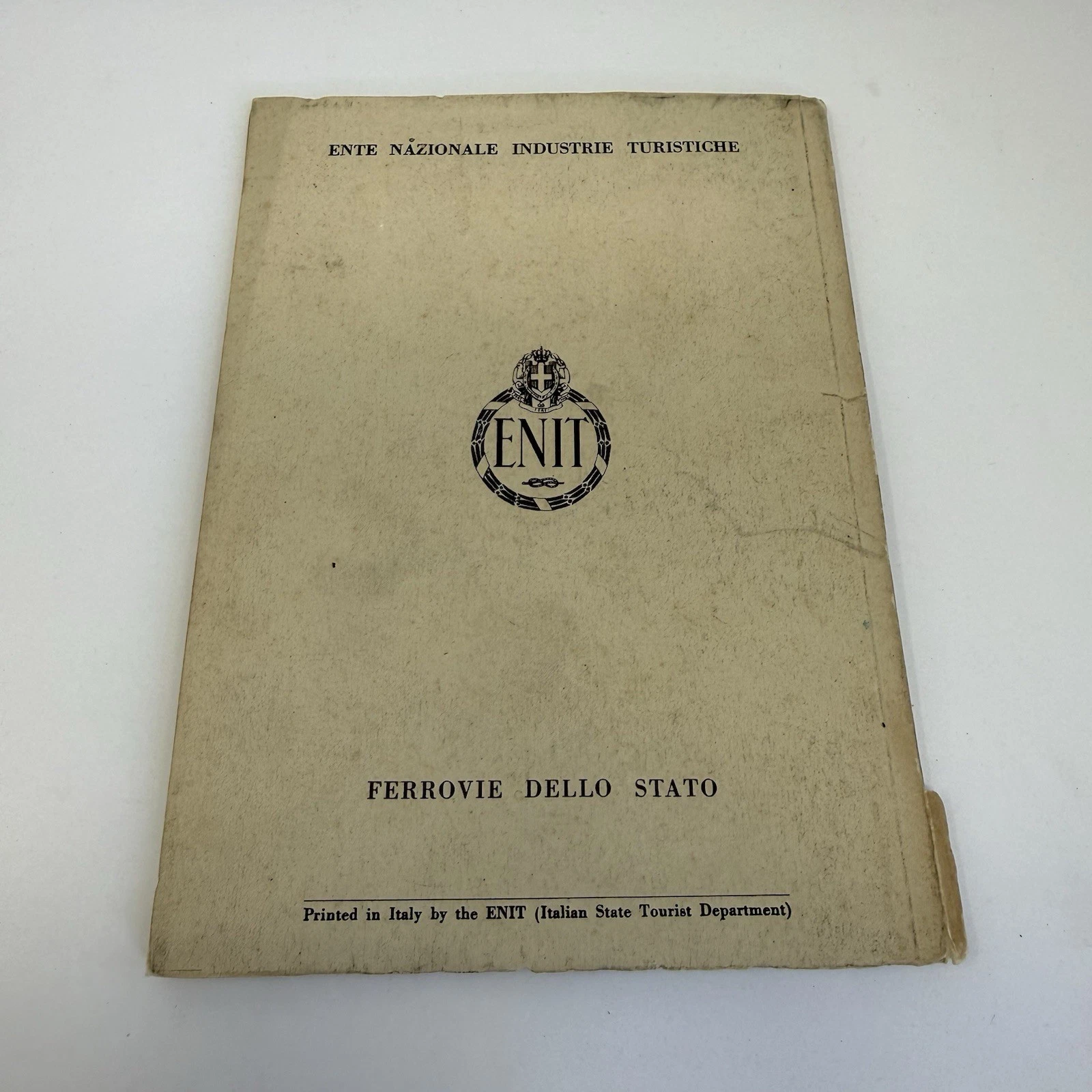 Back cover with the ENIT royal-crown logo and the imprint 'Printed in Italy by the ENIT (Italian State Tourist Department)'