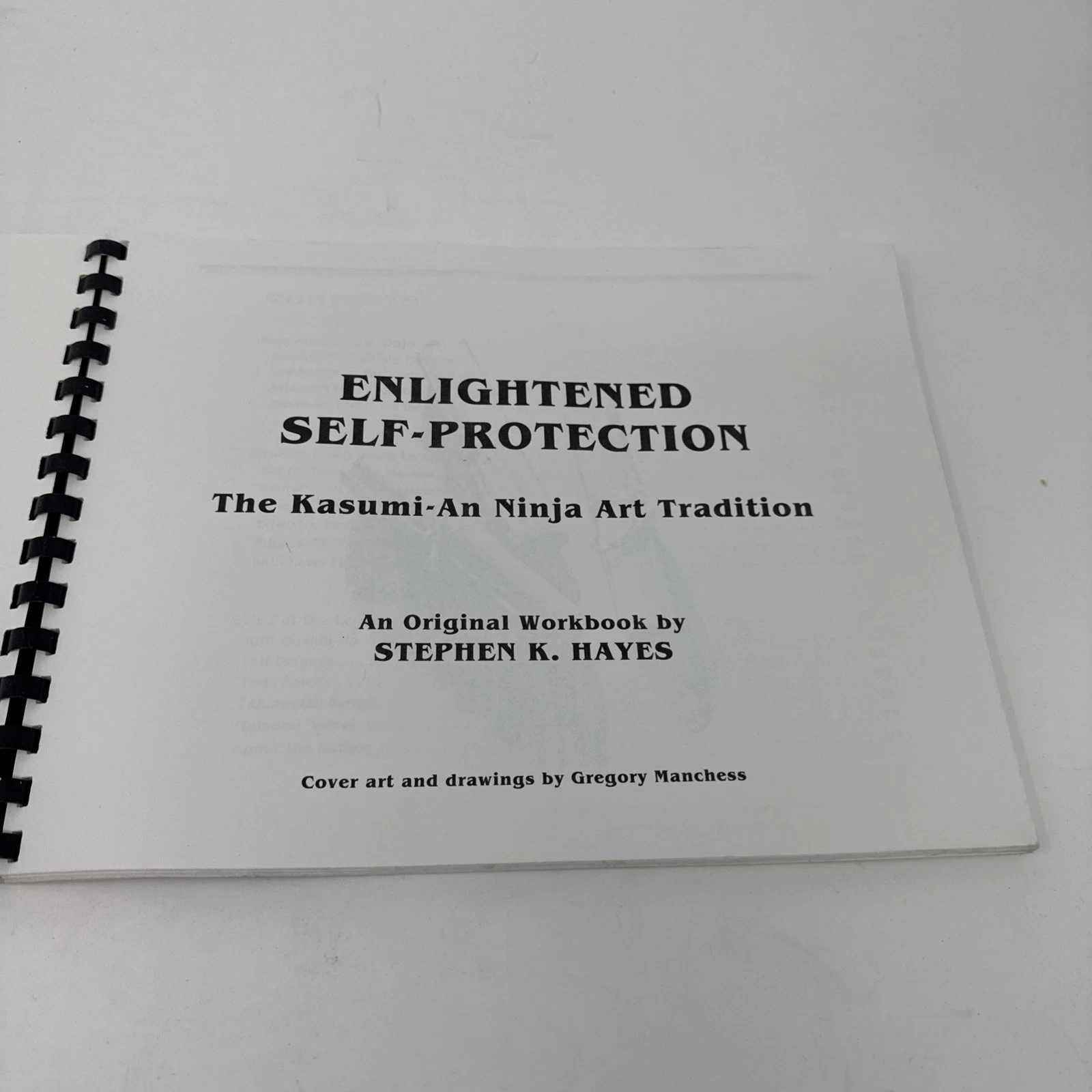 Stephen K. Hayes ninjutsu spiral-bound training manual, Nine Gates Press 1992
