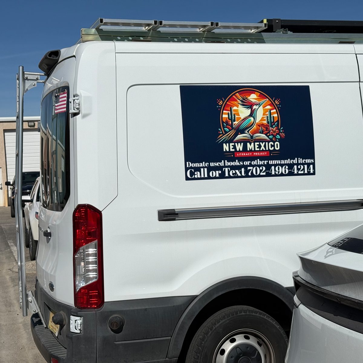 The NMLP pickup van loaded with donation boxes from an estate cleanout.