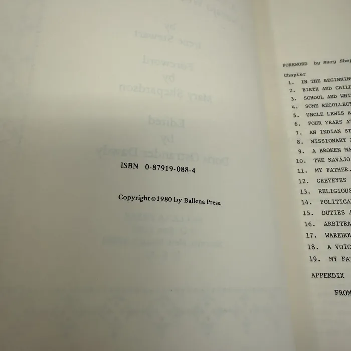 A Voice in Her Tribe by Irene Stewart; edited by Doris Ostrander Dawdy — copyright page