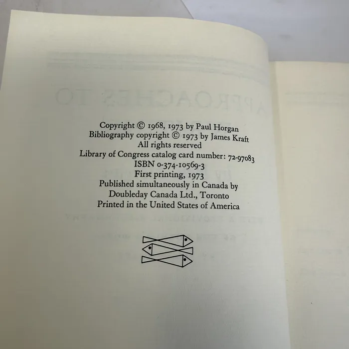 Approaches to Writing by Paul Horgan — copyright page