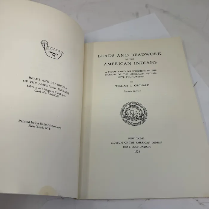 Beads and Beadwork of the American Indians by William C. Orchard — title page