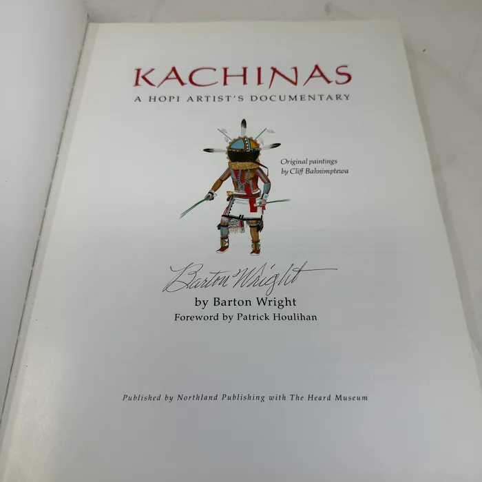 Kachinas by Barton Wright; paintings by Cliff Bahnimptewa — signed title page