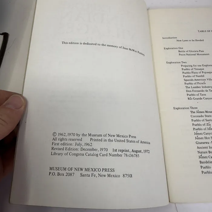 Let's Explore Indian Villages Past and Present by Bertha P. Dutton — copyright page