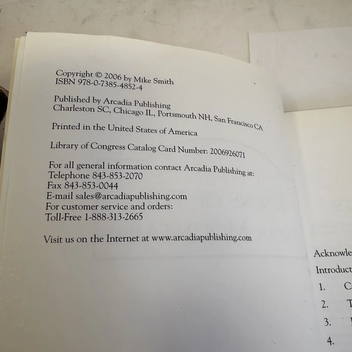 Towns of the Sandia Mountains by Mike Smith — copyright page