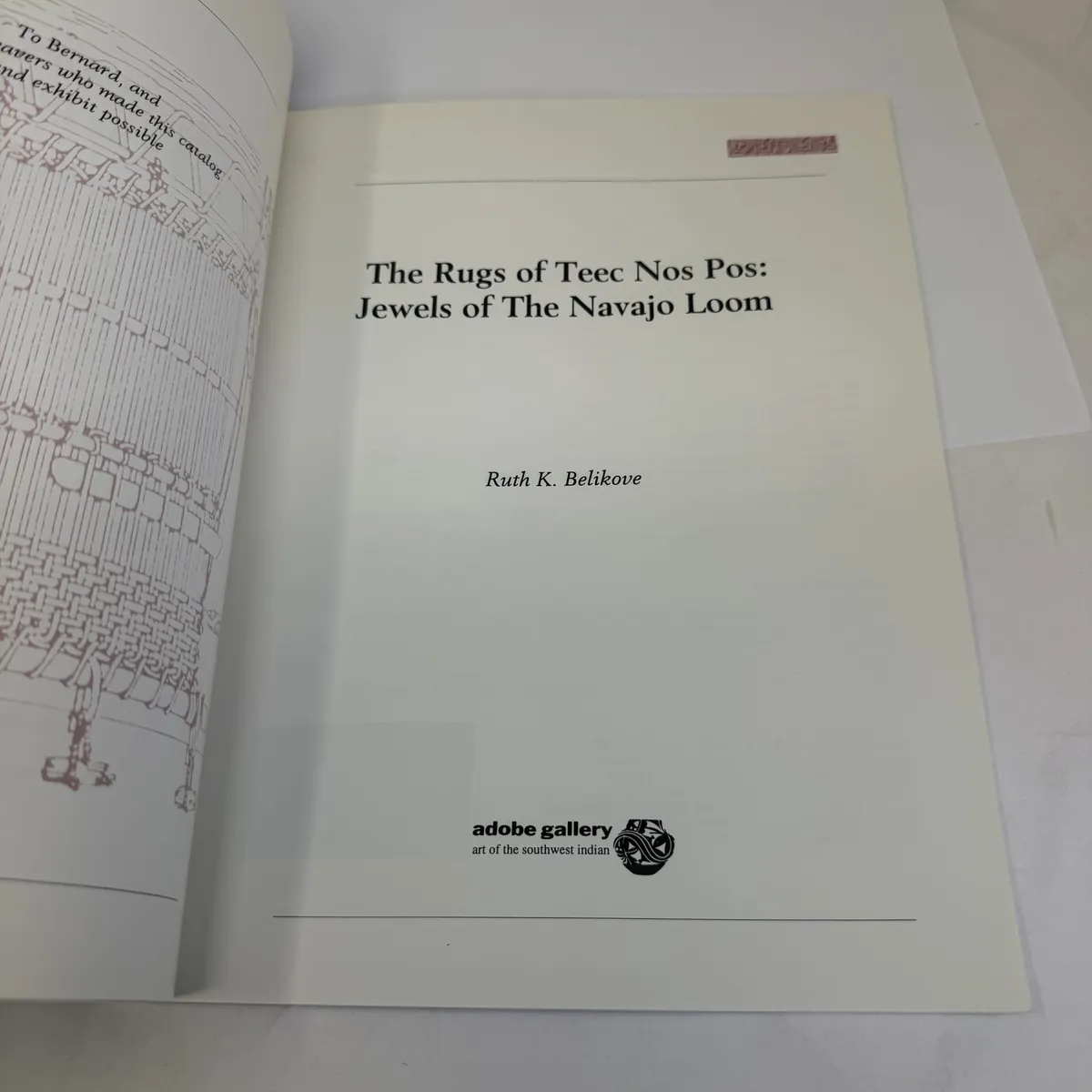 The Rugs of Teec Nos Pos by Ruth K. Belikove — title page