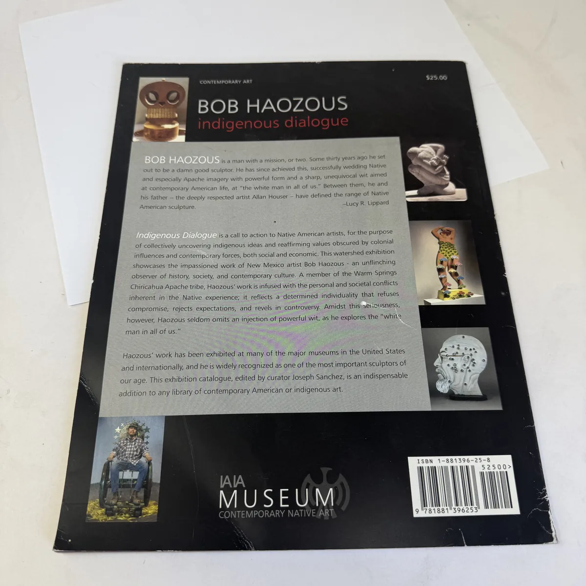 Bob Haozous by Joseph M. Sanchez (editor); essay by Lucy R. Lippard — back cover
