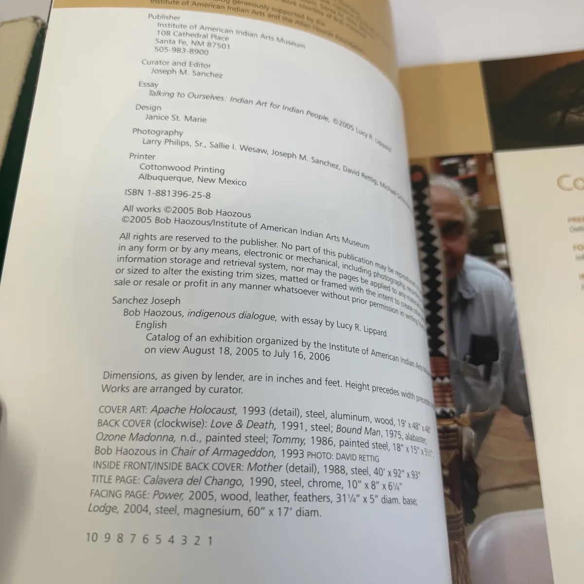 Bob Haozous by Joseph M. Sanchez (editor); essay by Lucy R. Lippard — copyright page