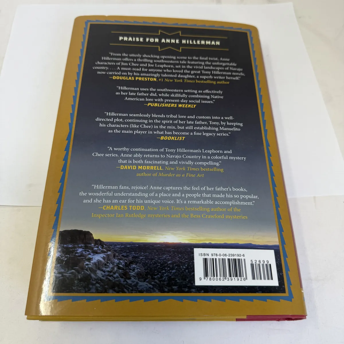 Cave of Bones by Anne Hillerman — back cover