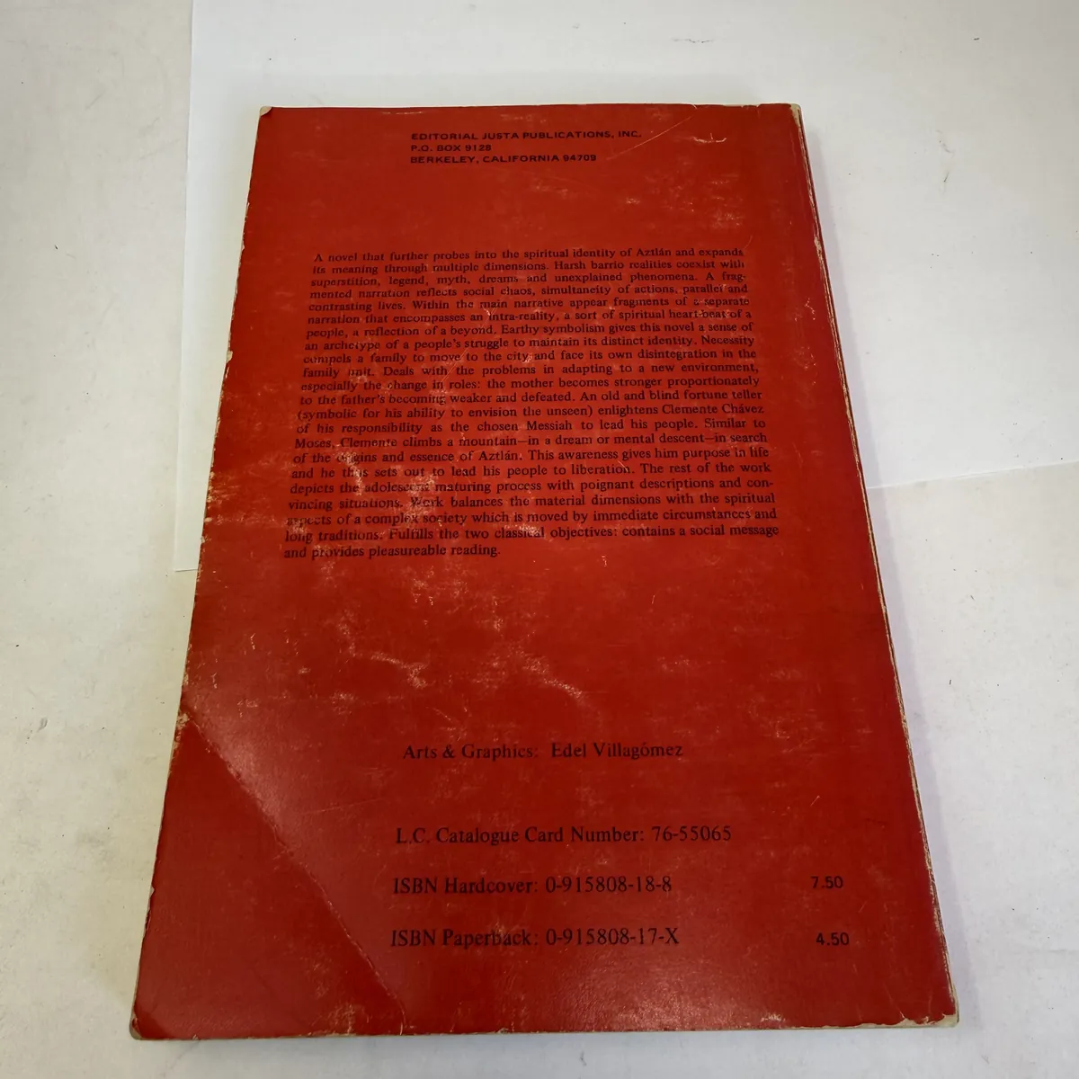 Heart of Aztlan by Rudolfo A. Anaya — back cover