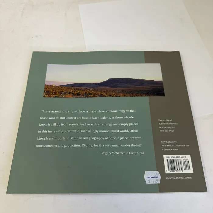 Otero Mesa by Gregory McNamee; photographs by Stephen Strom — back cover