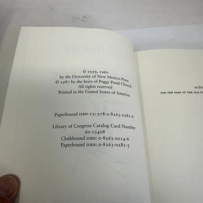 The House at Otowi Bridge by Peggy Pond Church — copyright page