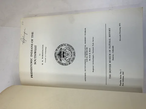 Title page — Prehistoric Indians of the Southwest, First Edition 1947, Eleventh Printing 1973